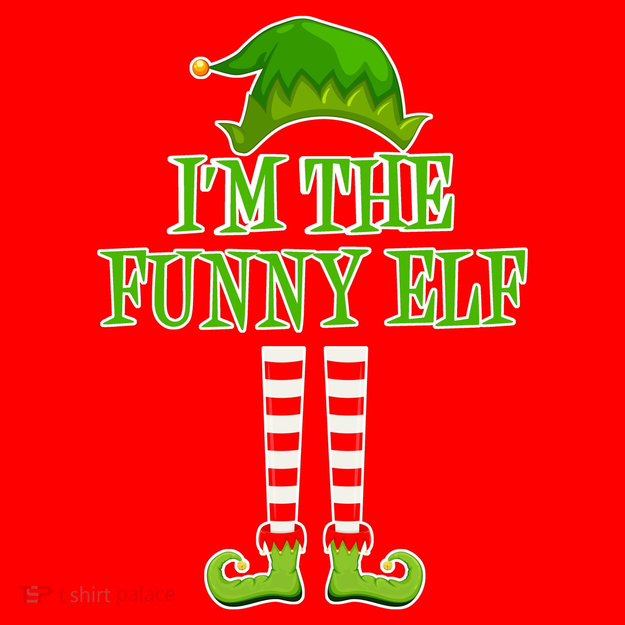 I'm The Funny Elf Matching Family Christmas Santa Hat