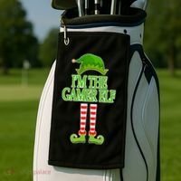 I'm The Gamer Elf Matching Family Christmas Golf Towel thumb 2