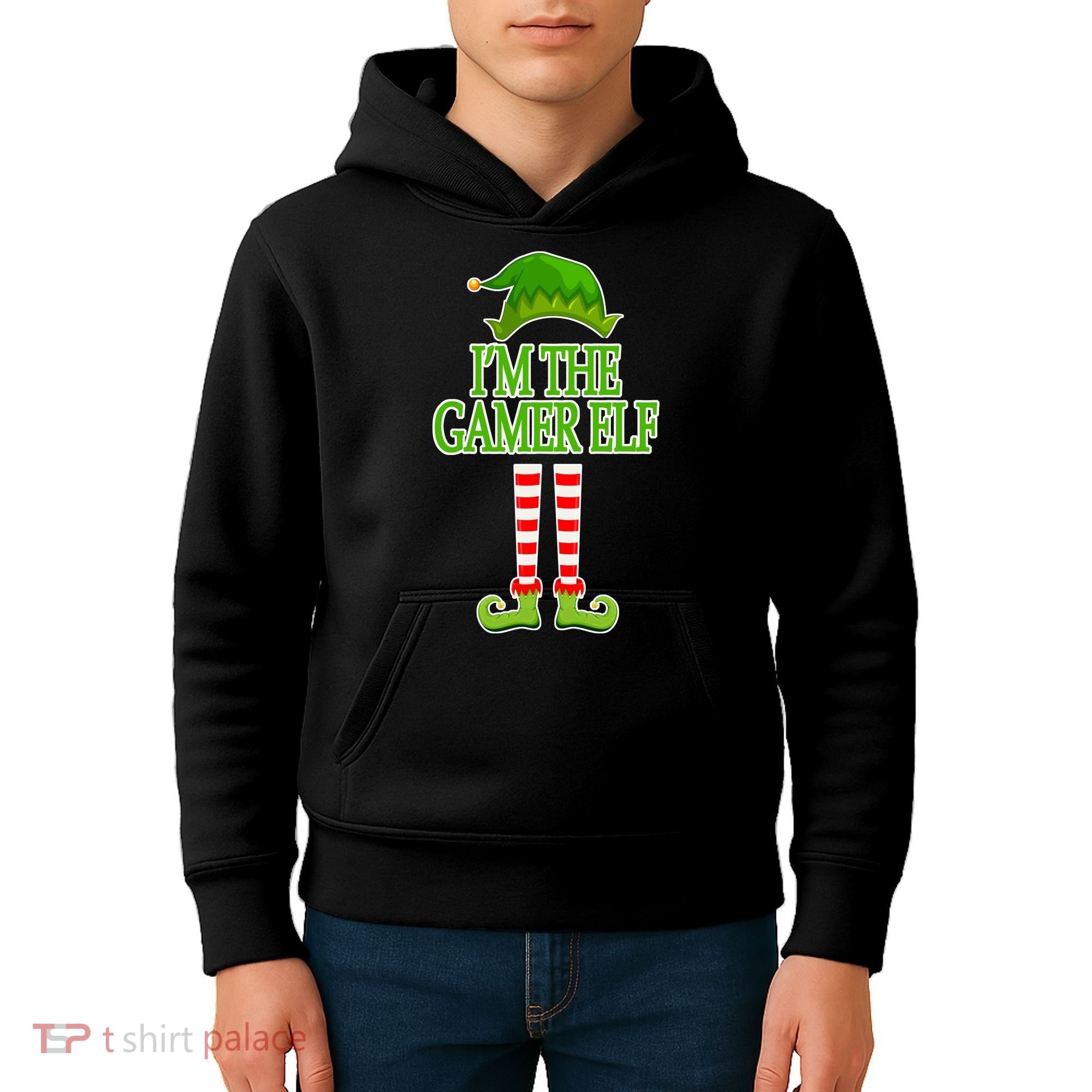 I'm The Gamer Elf Matching Family Christmas Kids Hoodie
