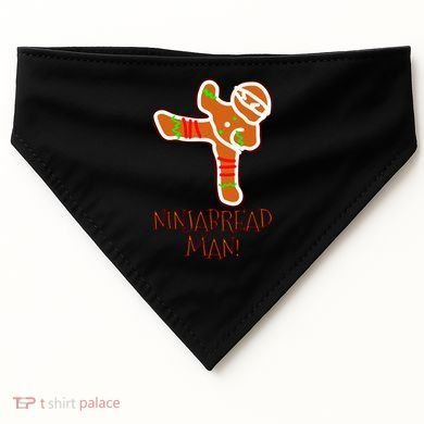 I'm The Ninjabread Man Funny Gingerbread USA-Made Doggie Bandana