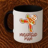I'm The Ninjabread Man Funny Gingerbread Coffee Mug thumb 2