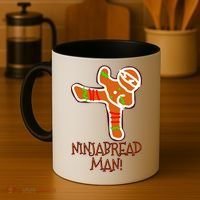 I'm The Ninjabread Man Funny Gingerbread Coffee Mug thumb 4
