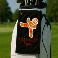 I'm The Ninjabread Man Funny Gingerbread Golf Towel thumb 2