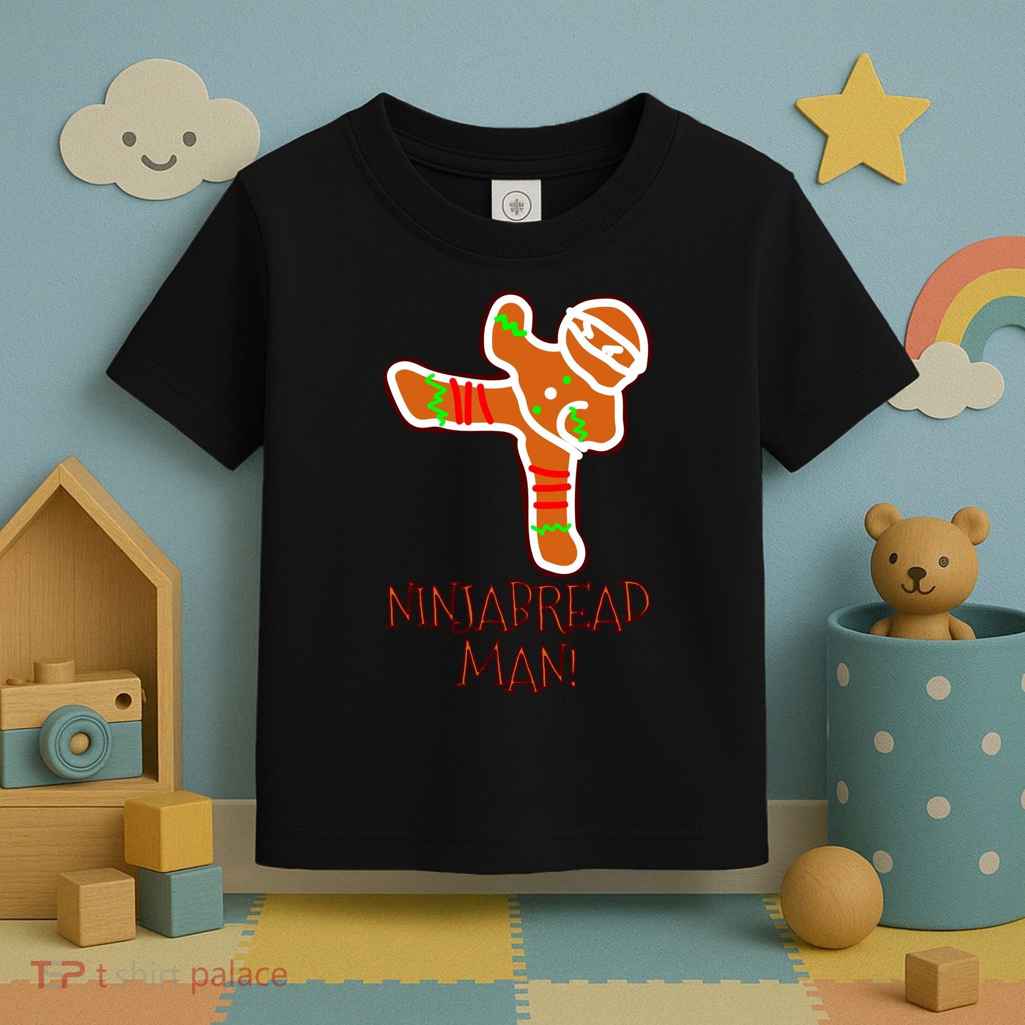 I'm The Ninjabread Man Funny Gingerbread Toddler T-Shirt
