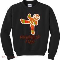 I'm The Ninjabread Man Funny Gingerbread Kids Sweatshirt thumb 0