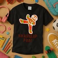 I'm The Ninjabread Man Funny Gingerbread Kids T-Shirt thumb 3