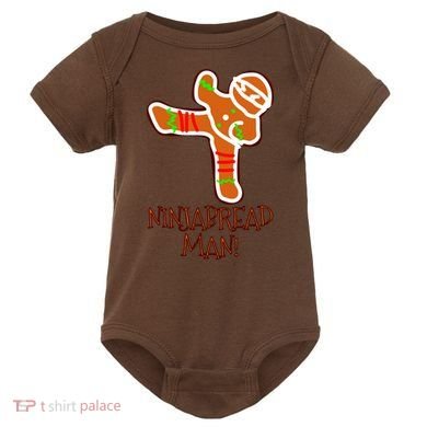 I'm The Ninjabread Man Funny Gingerbread Baby Bodysuit