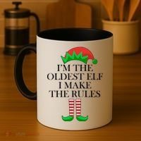 I'm The Oldest Elf I Make The Rules Matching Christmas Coffee Mug thumb 4