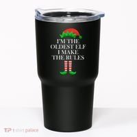 I'm The Oldest Elf I Make The Rules Matching Christmas Tumbler thumb 0