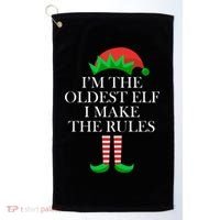 I'm The Oldest Elf I Make The Rules Matching Christmas Golf Towel thumb 0