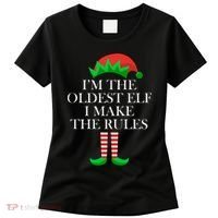 I'm The Oldest Elf I Make The Rules Matching Christmas Women's T-Shirt thumb 0