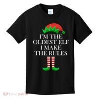I'm The Oldest Elf I Make The Rules Matching Christmas Kids T-Shirt thumb 0