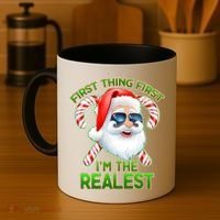 I'm The Realest Santa Claus Christmas Candy Coffee Mug thumb 4