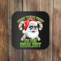 I'm The Realest Santa Claus Christmas Candy Coaster thumb 0
