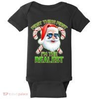 I'm The Realest Santa Claus Christmas Candy Baby Bodysuit thumb 0
