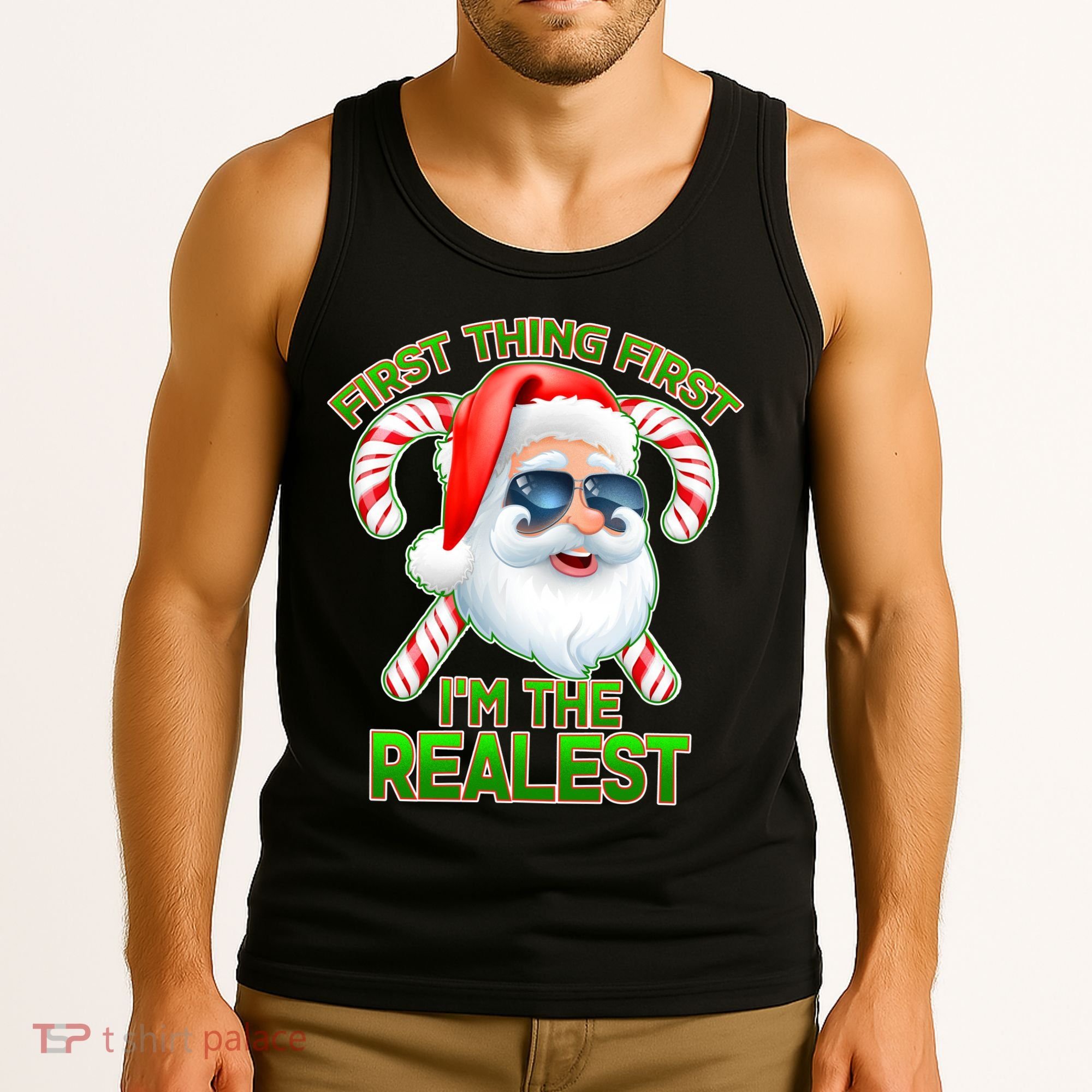 I'm The Realest Santa Claus Christmas Candy Tank Top