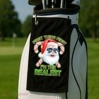I'm The Realest Santa Claus Christmas Candy Golf Towel thumb 2