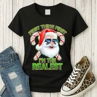 I'm The Realest Santa Claus Christmas Candy Women's T-Shirt thumb 3