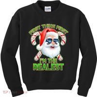 I'm The Realest Santa Claus Christmas Candy Kids Sweatshirt thumb 0