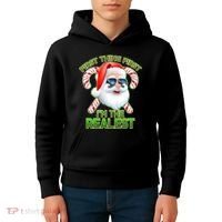 I'm The Realest Santa Claus Christmas Candy Kids Hoodie thumb 4