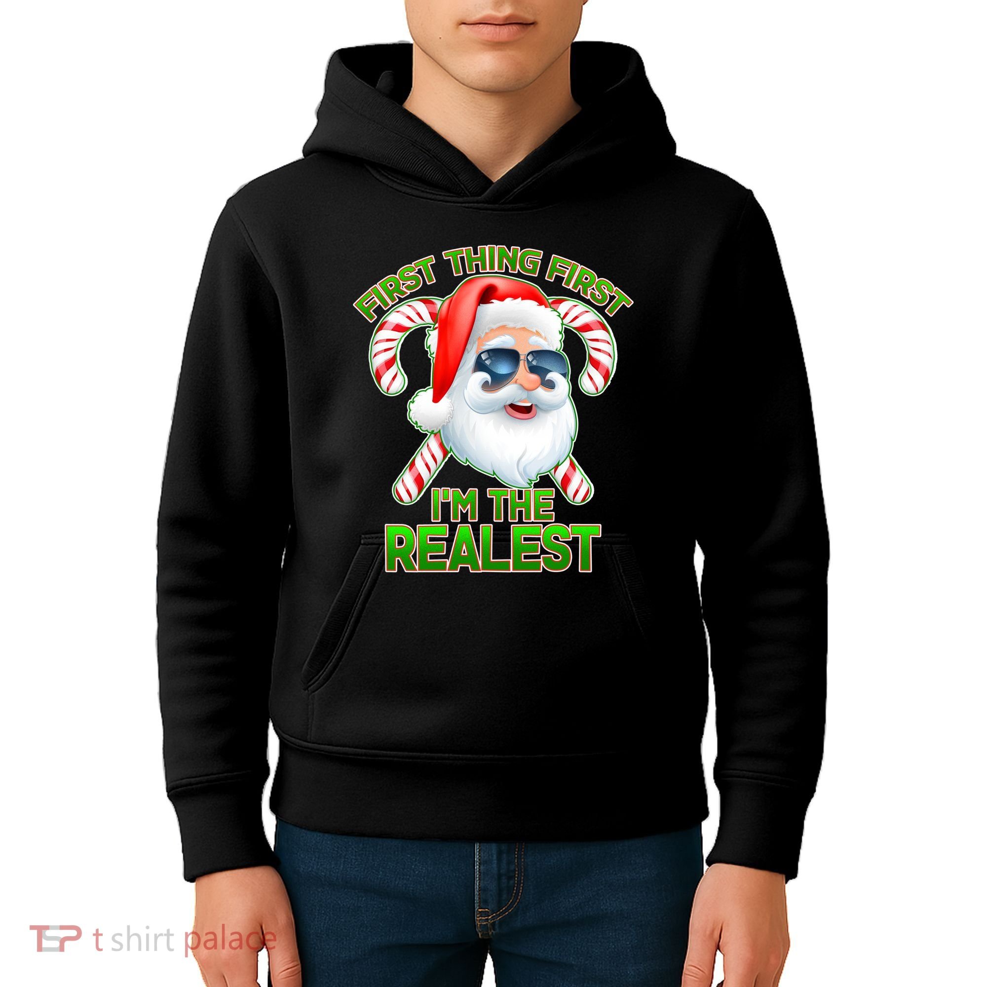 I'm The Realest Santa Claus Christmas Candy Kids Hoodie