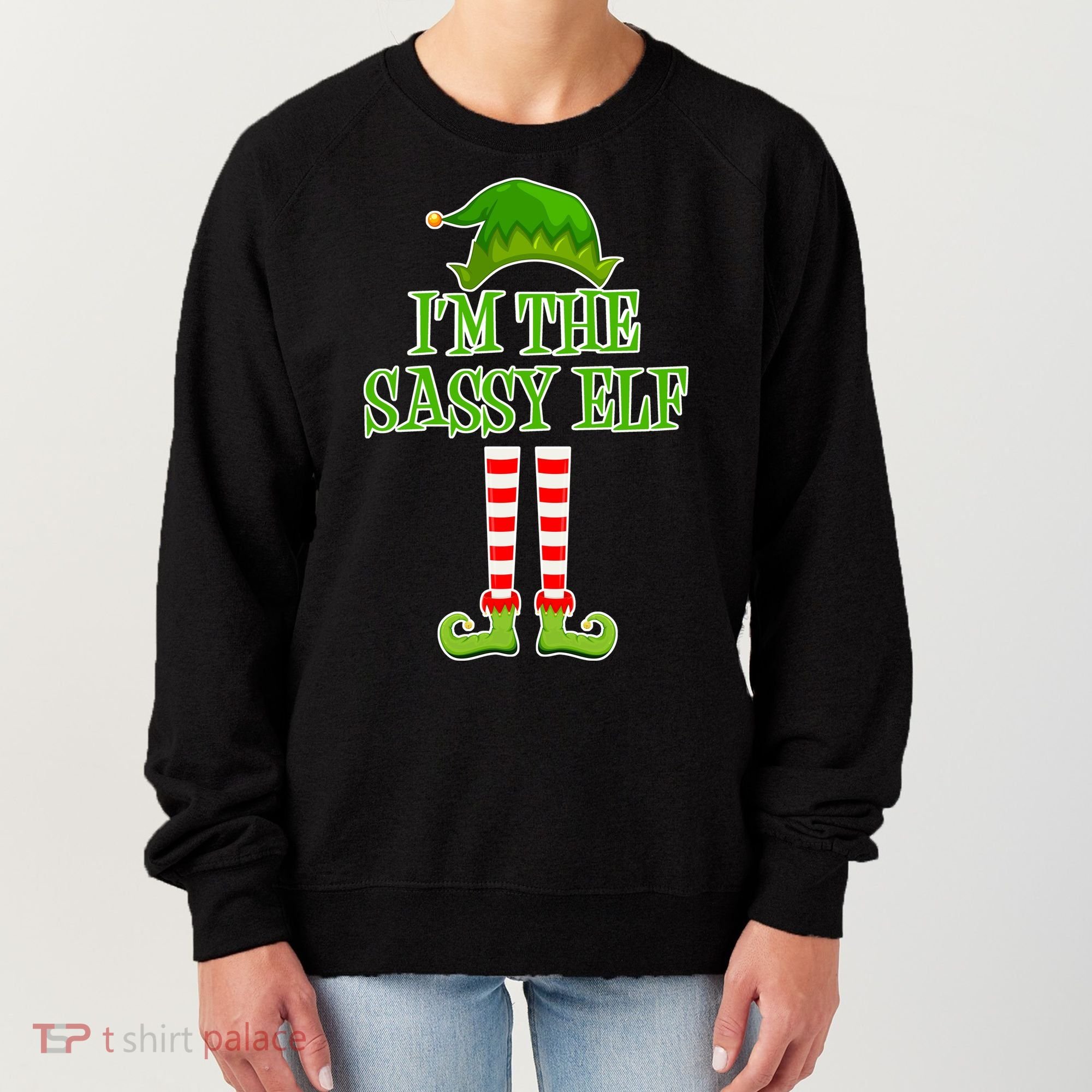 I'm The Sassy Elf Matching Family Christmas Women's Sweatshirt