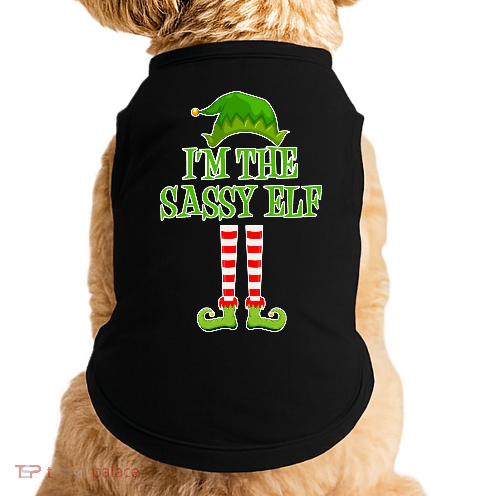 I'm The Sassy Elf Matching Family Christmas Doggie Tank