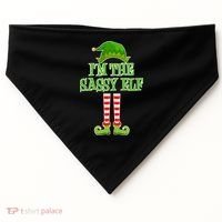 I'm The Sassy Elf Matching Family Christmas USA-Made Doggie Bandana thumb 0