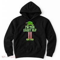 I'm The Sassy Elf Matching Family Christmas Hoodie thumb 0