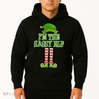 I'm The Sassy Elf Matching Family Christmas Hoodie thumb 2
