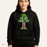 I'm The Sassy Elf Matching Family Christmas Hoodie thumb 5