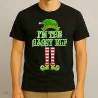 I'm The Sassy Elf Matching Family Christmas T-Shirt thumb 3