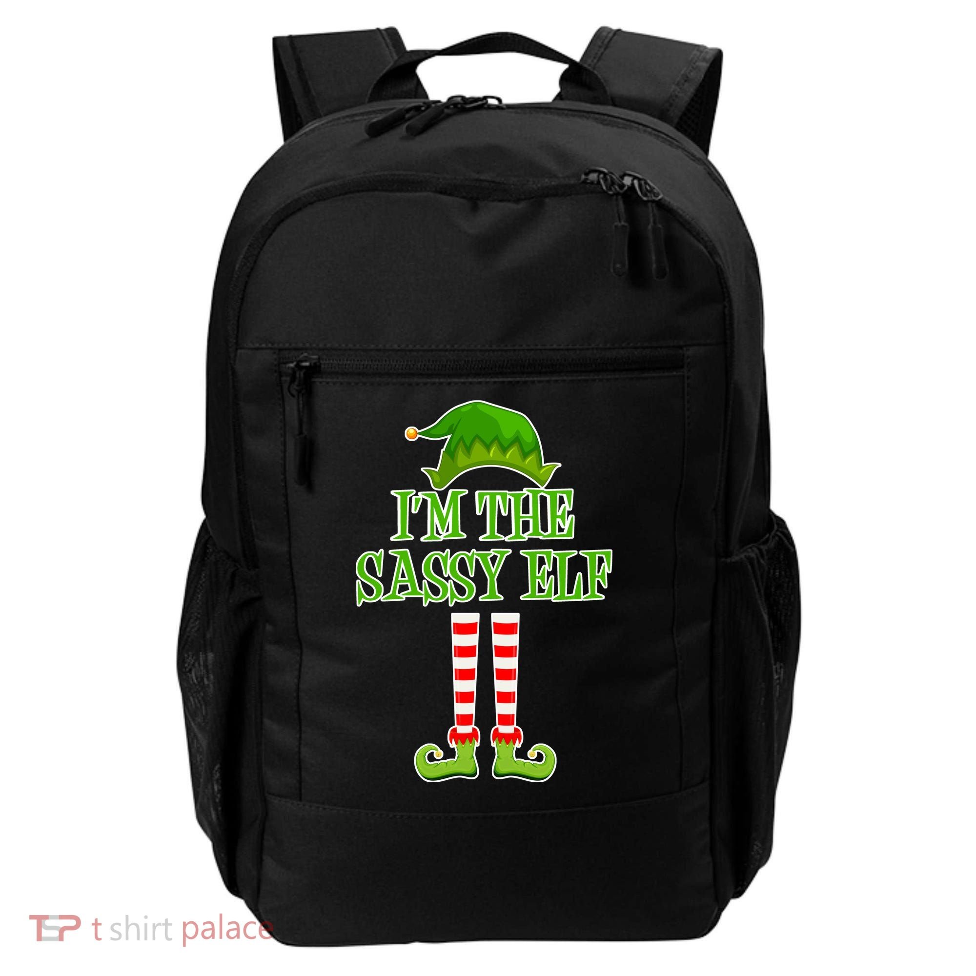 I'm The Sassy Elf Matching Family Christmas Backpack