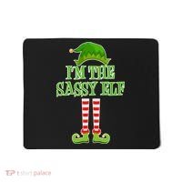 I'm The Sassy Elf Matching Family Christmas Mousepad thumb 0