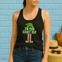 I'm The Sassy Elf Matching Family Christmas Women's Tank Top thumb 2