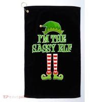 I'm The Sassy Elf Matching Family Christmas Golf Towel thumb 0