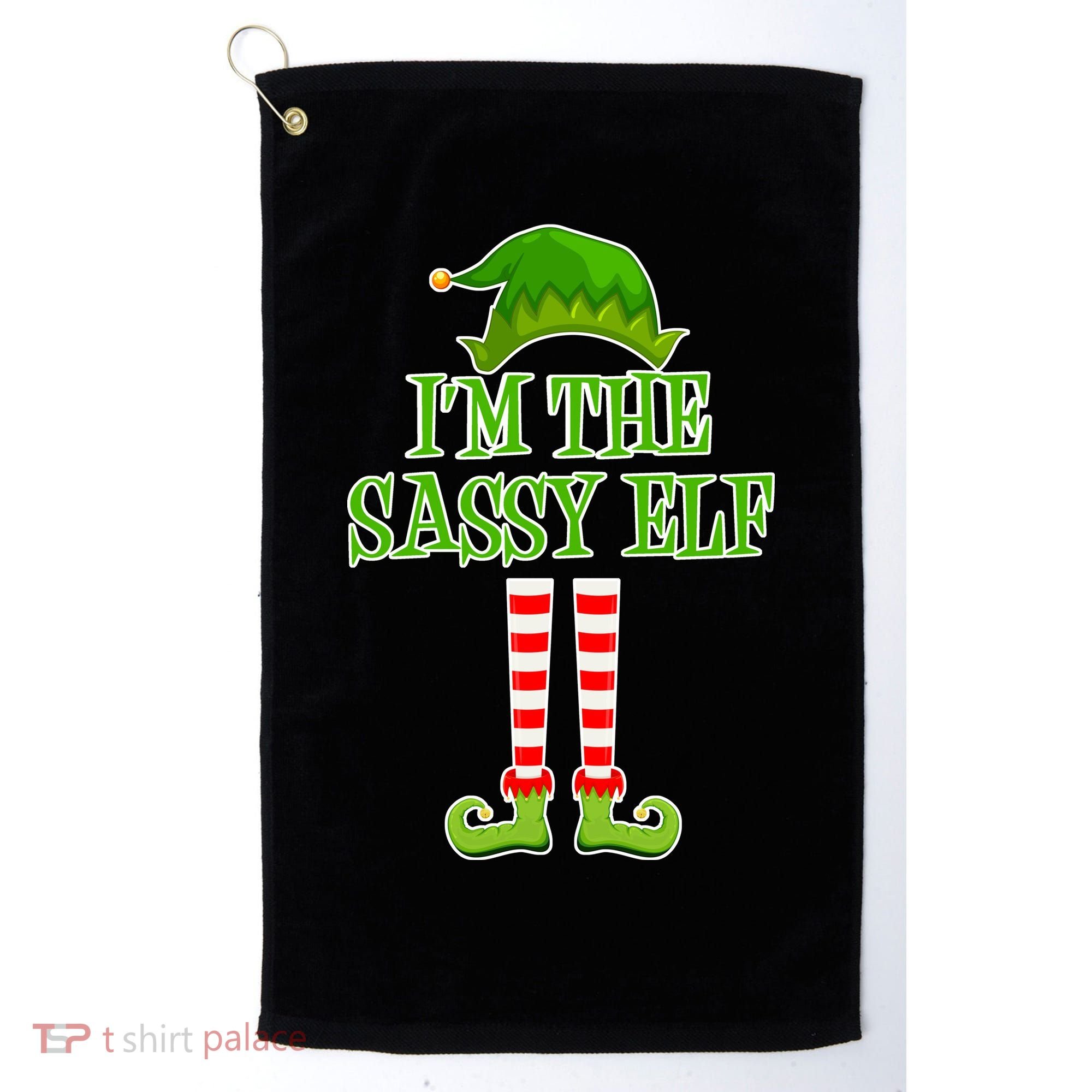 I'm The Sassy Elf Matching Family Christmas Golf Towel