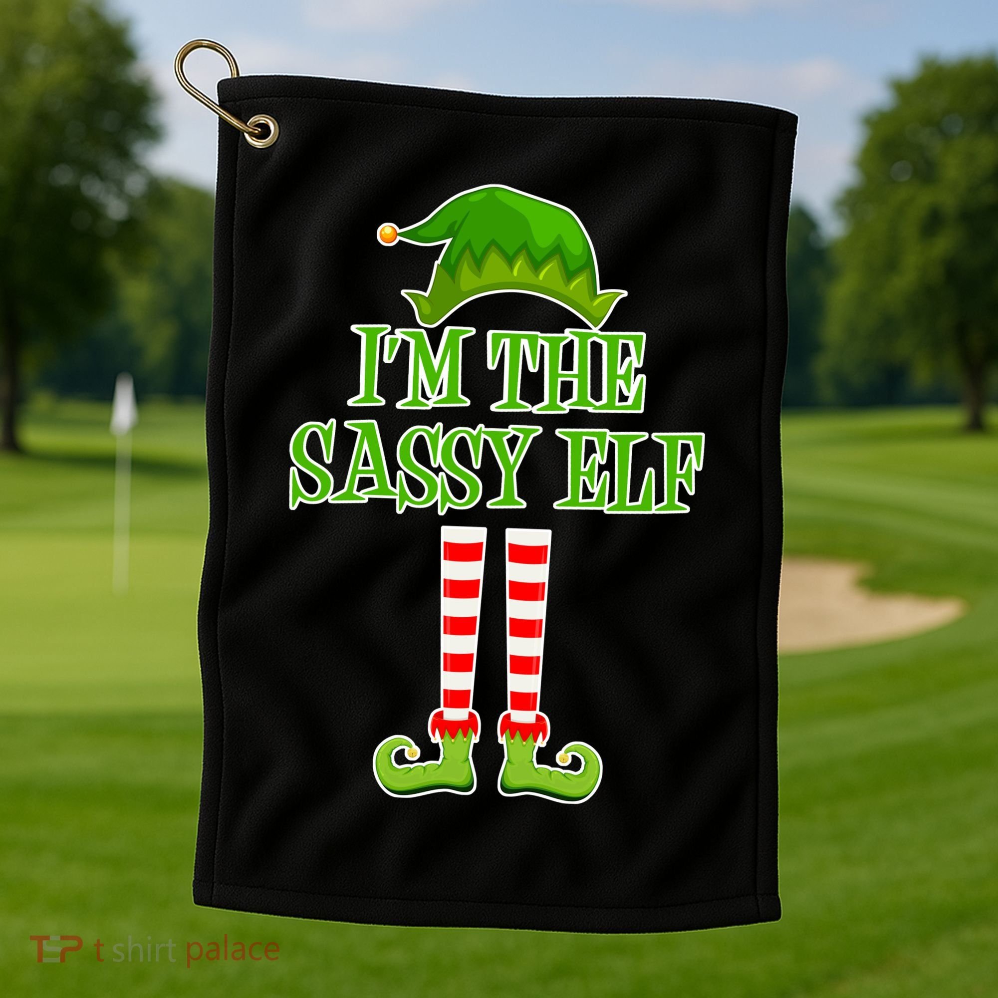 I'm The Sassy Elf Matching Family Christmas Golf Towel
