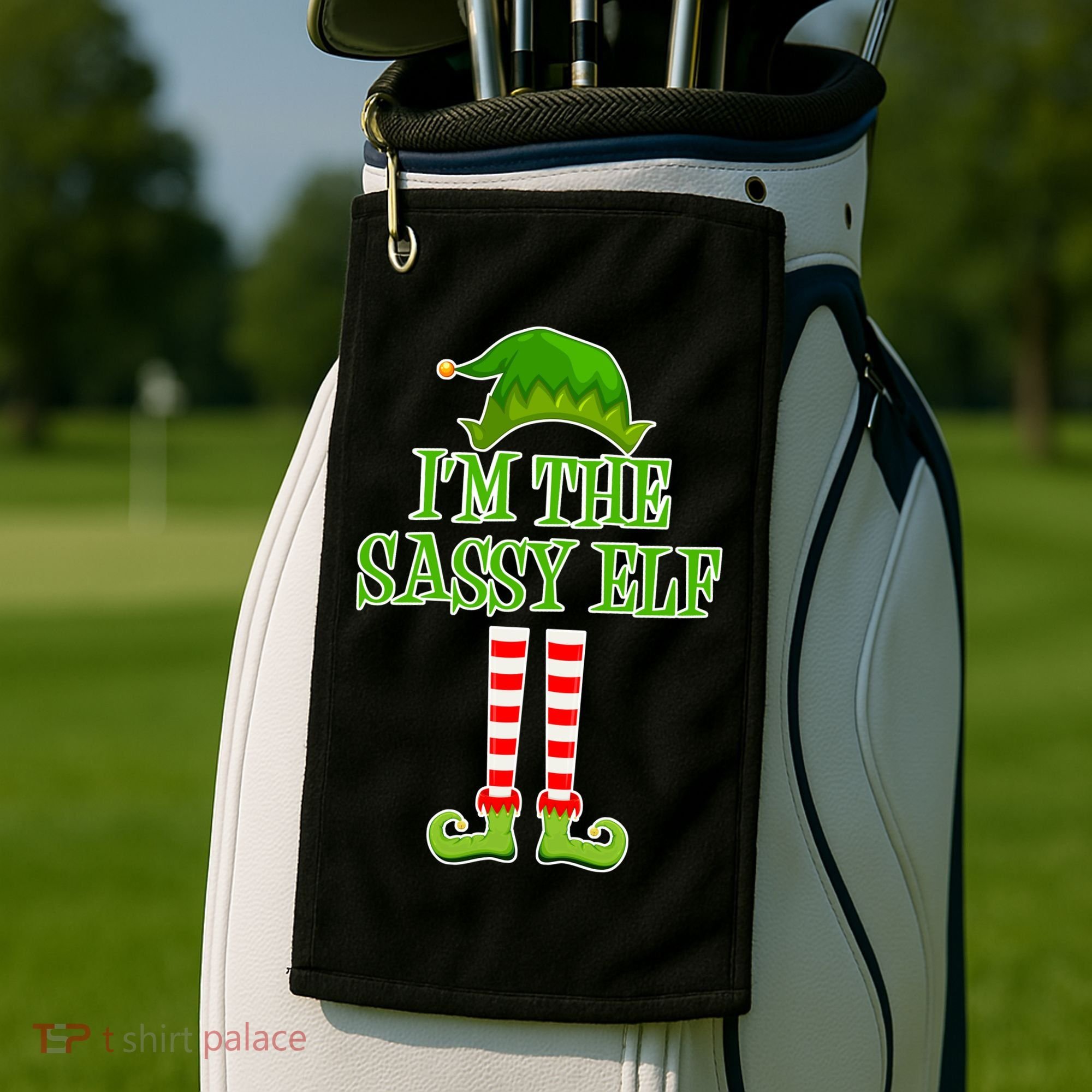 I'm The Sassy Elf Matching Family Christmas Golf Towel