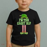 I'm The Sassy Elf Matching Family Christmas Toddler T-Shirt thumb 2