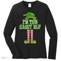 I'm The Sassy Elf Matching Family Christmas Women's Long Sleeve Shirt thumb 0