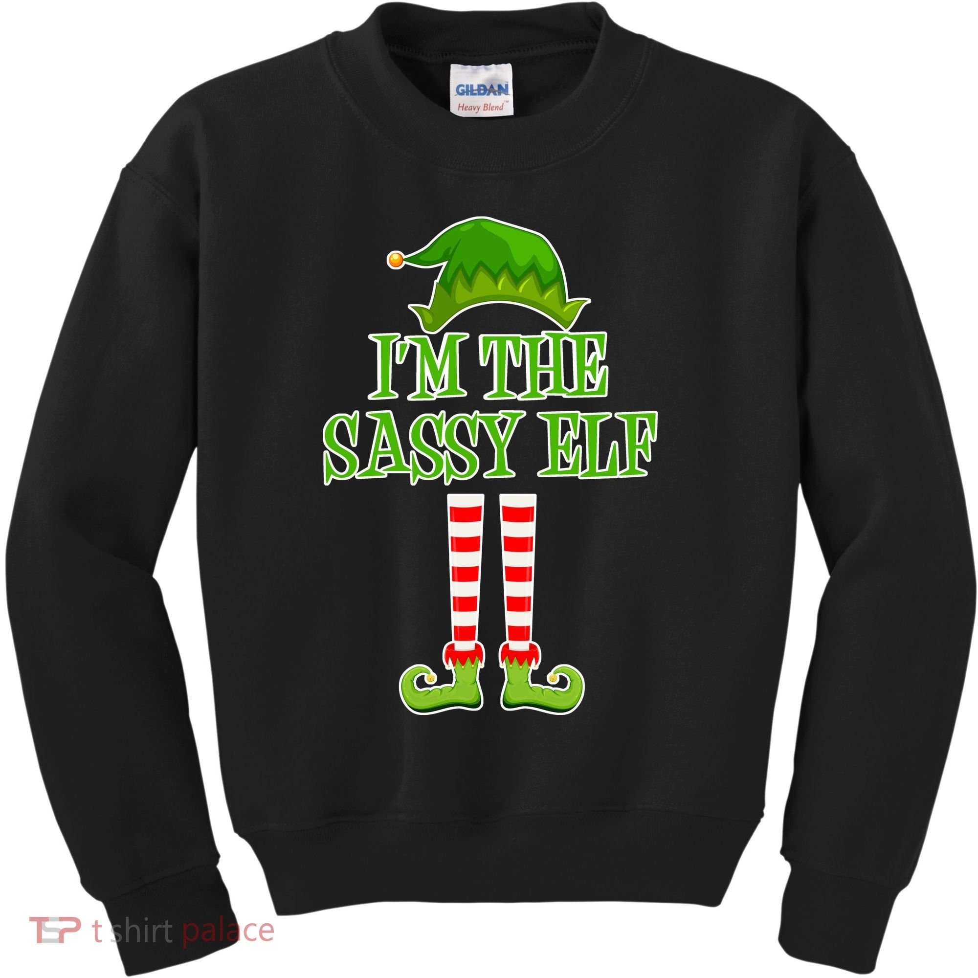 I'm The Sassy Elf Matching Family Christmas Kids Sweatshirt