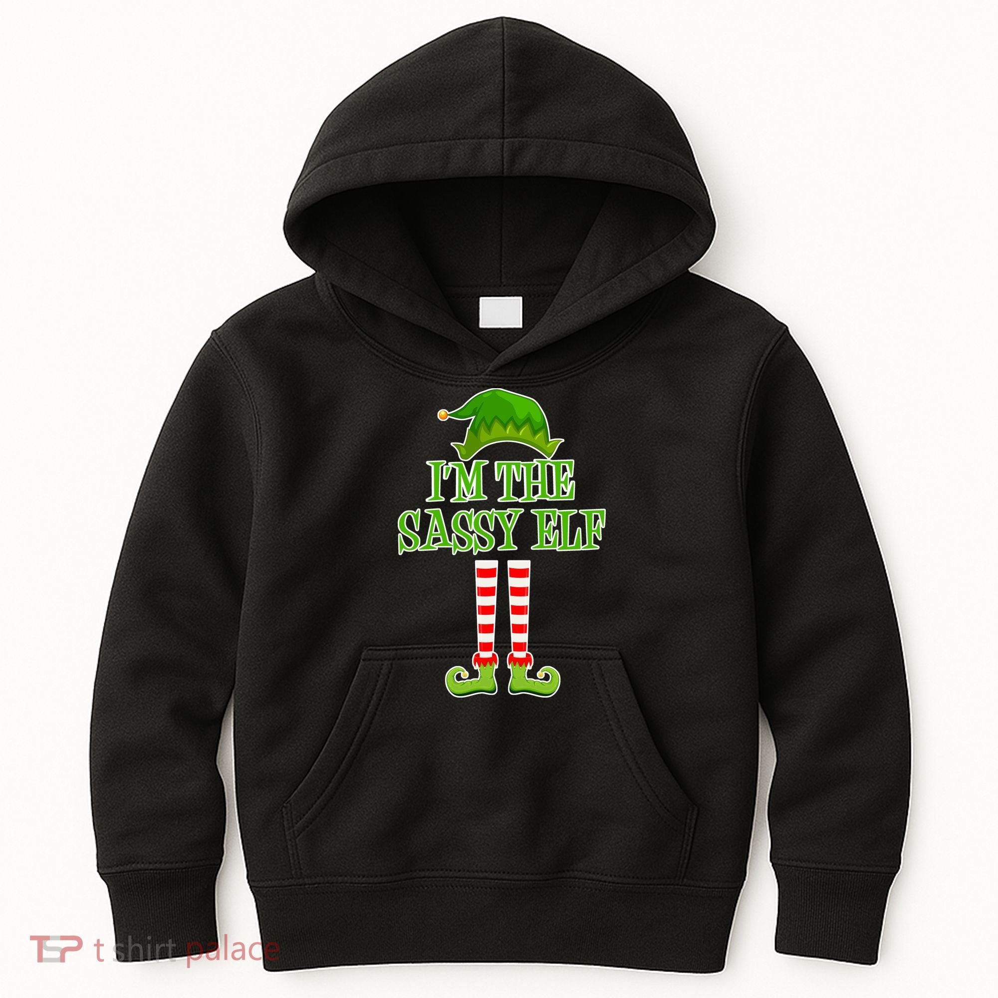 I'm The Sassy Elf Matching Family Christmas Kids Hoodie