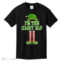 I'm The Sassy Elf Matching Family Christmas Kids T-Shirt thumb 0