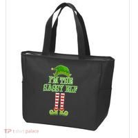 I'm The Sassy Elf Matching Family Christmas Tote Bag thumb 3