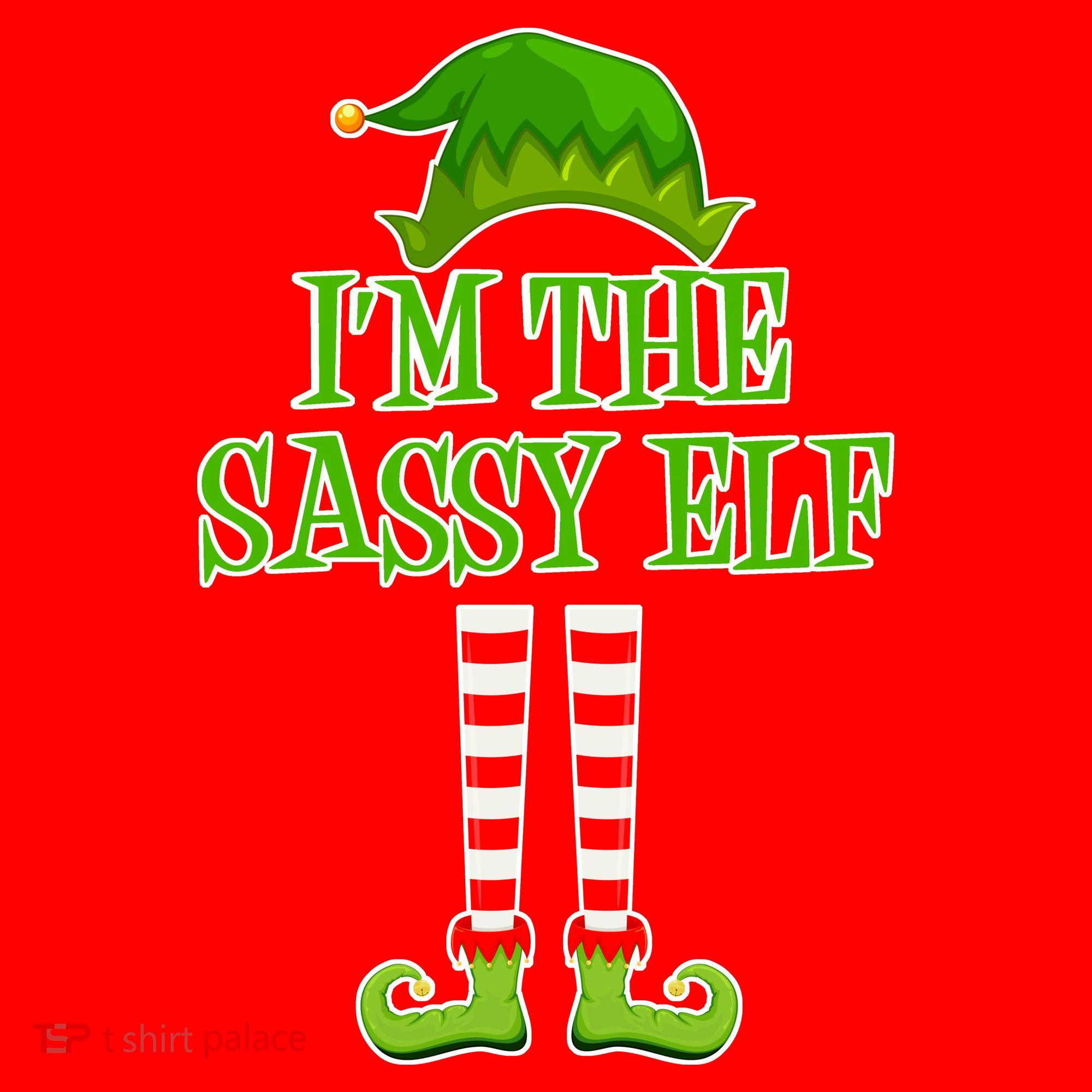I'm The Sassy Elf Matching Family Christmas Santa Hat