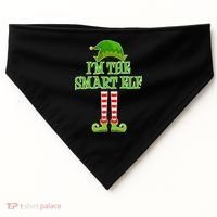 I'm The Smart Elf Matching Family Christmas USA-Made Doggie Bandana thumb 0