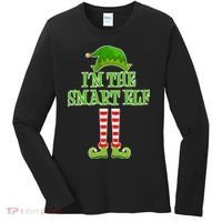 I'm The Smart Elf Matching Family Christmas Women's Long Sleeve Shirt thumb 0