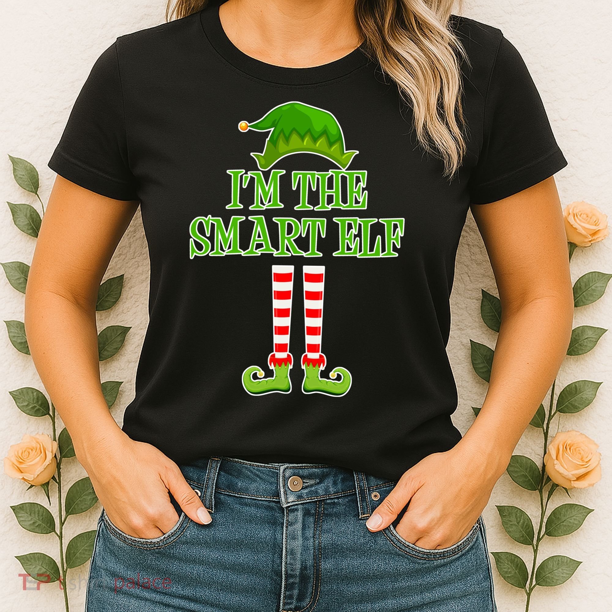 I'm The Smart Elf Matching Family Christmas Women's T-Shirt