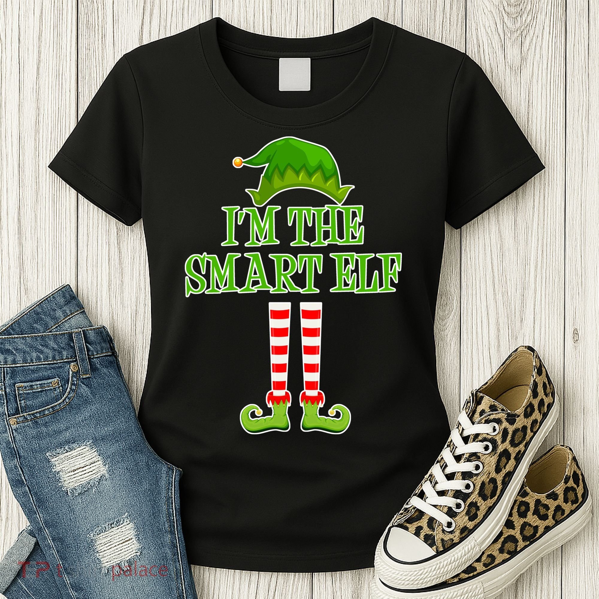 I'm The Smart Elf Matching Family Christmas Women's T-Shirt